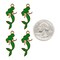 Green Enamel on Gold Mermaid Charms - Set of Four - XXX - ZG-C65
